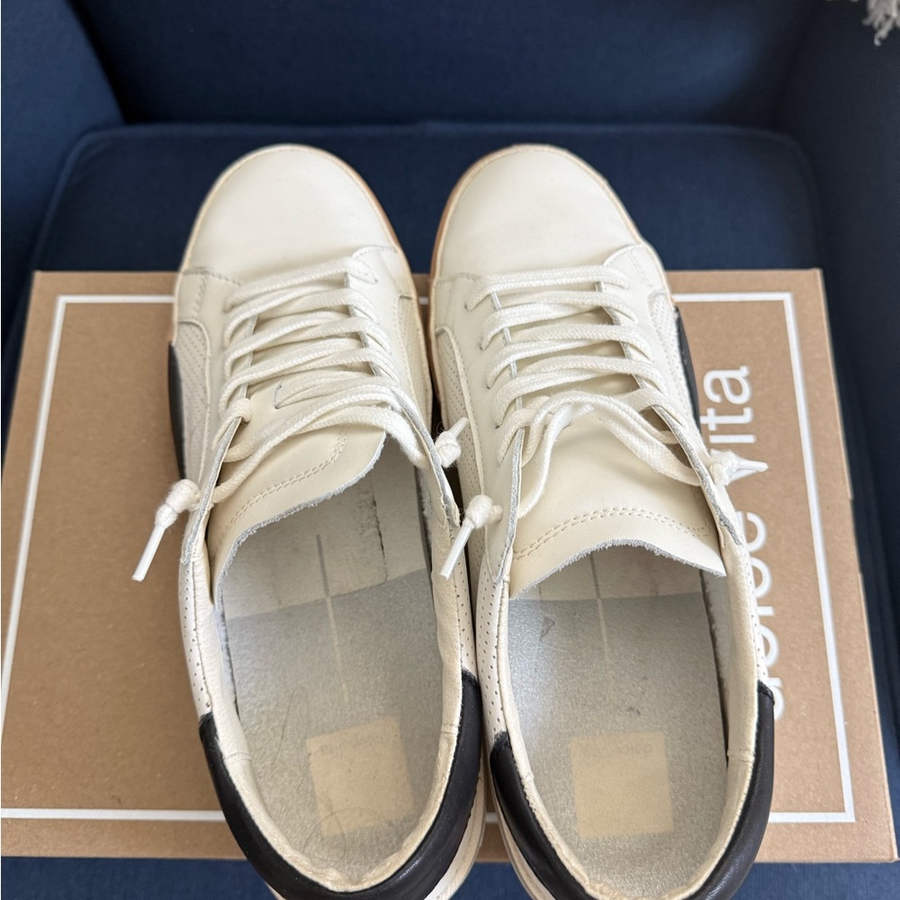 Dolce Vita Cream and Black Sneakers - Picture 3 of 4